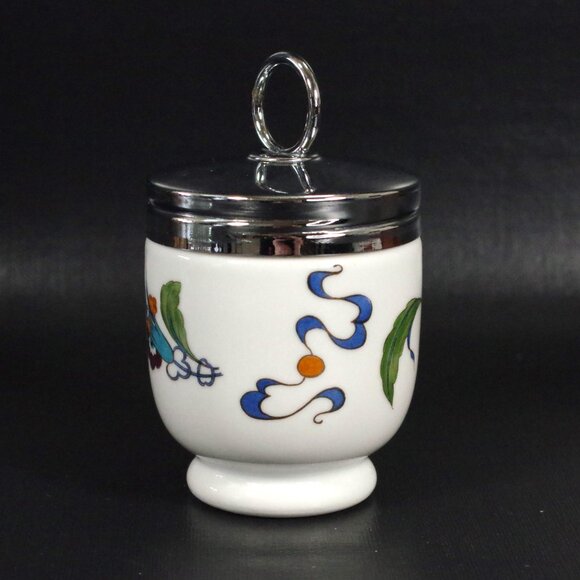 Royal Worcester Egg Coddler "Palmyra" 1970s Floral Pattern Porcelain Egg Poacher - Picture 2 of 5